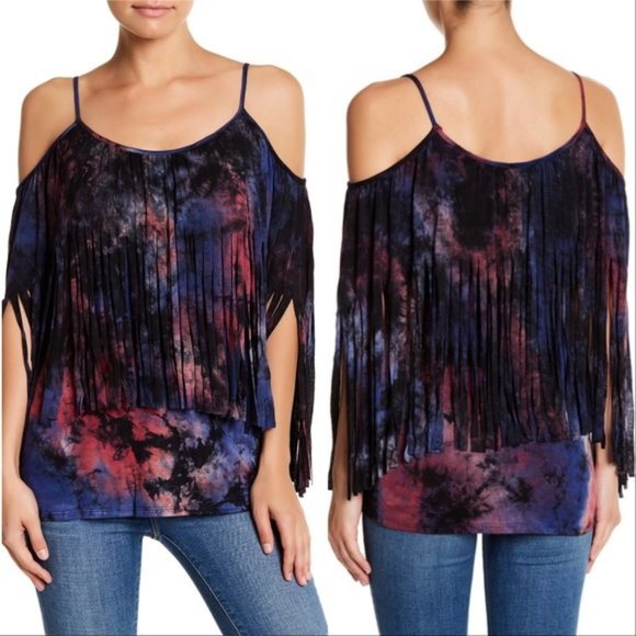 Tie Dye Fringe Top - Picture 3 of 4